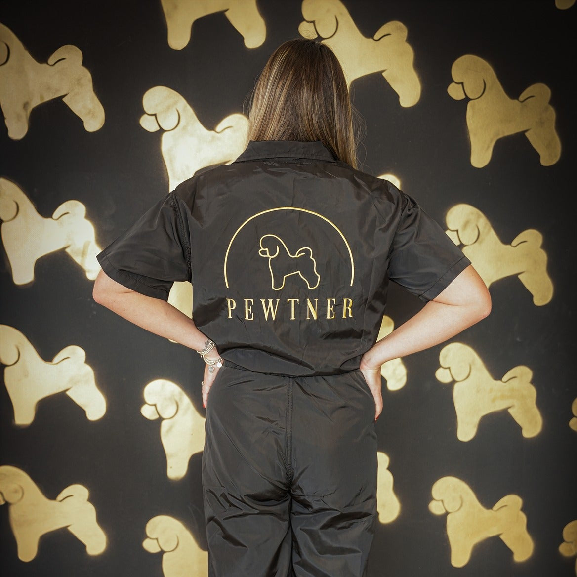 Pewtsuit for Woman - Dog Grooming Jumpsuit/ Overall (Short Sleeve) - - Customisable Workwear