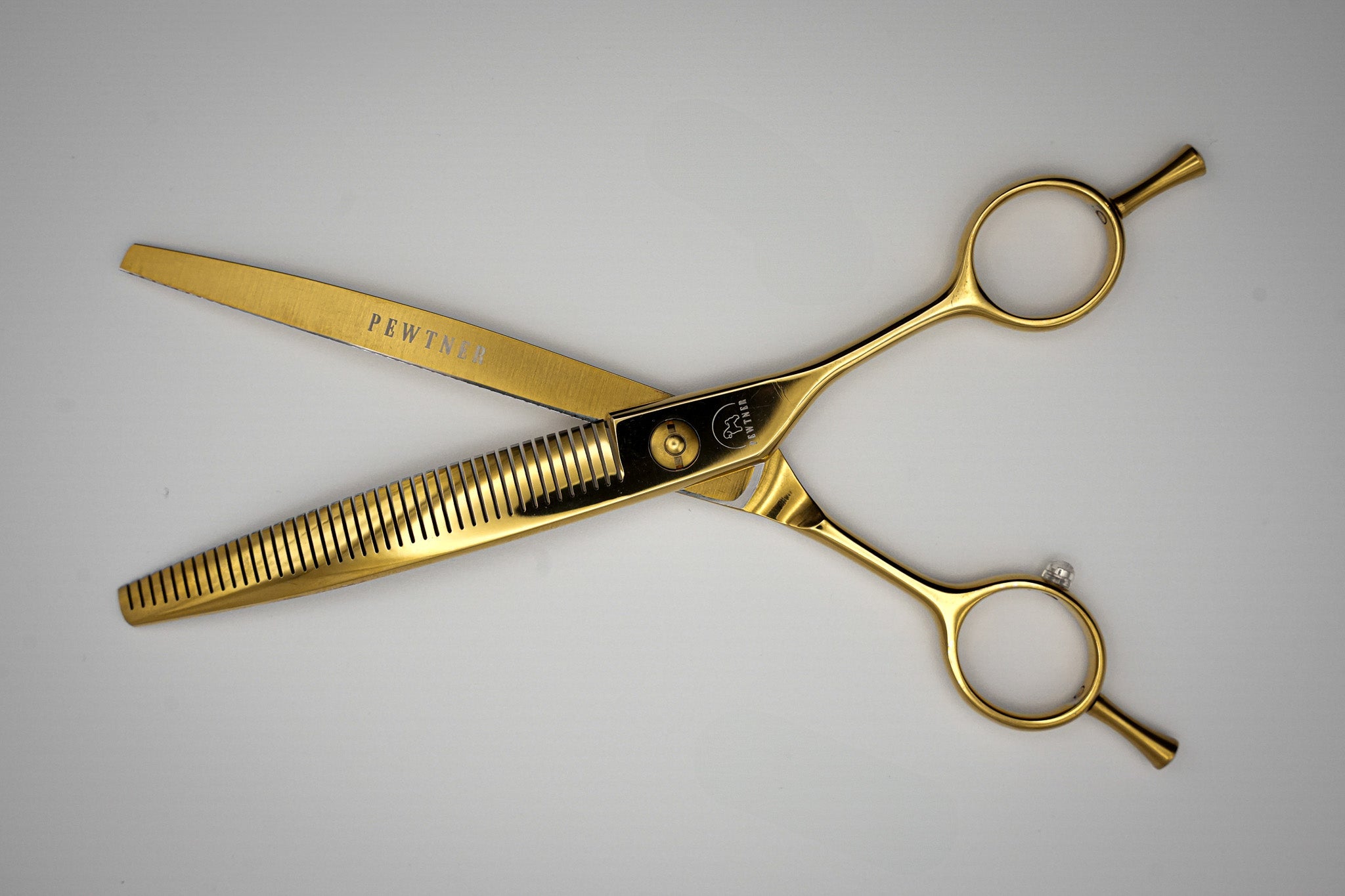 Pewtner Gold Luxe Flip Fluffers - Gold Dog Grooming Scissors