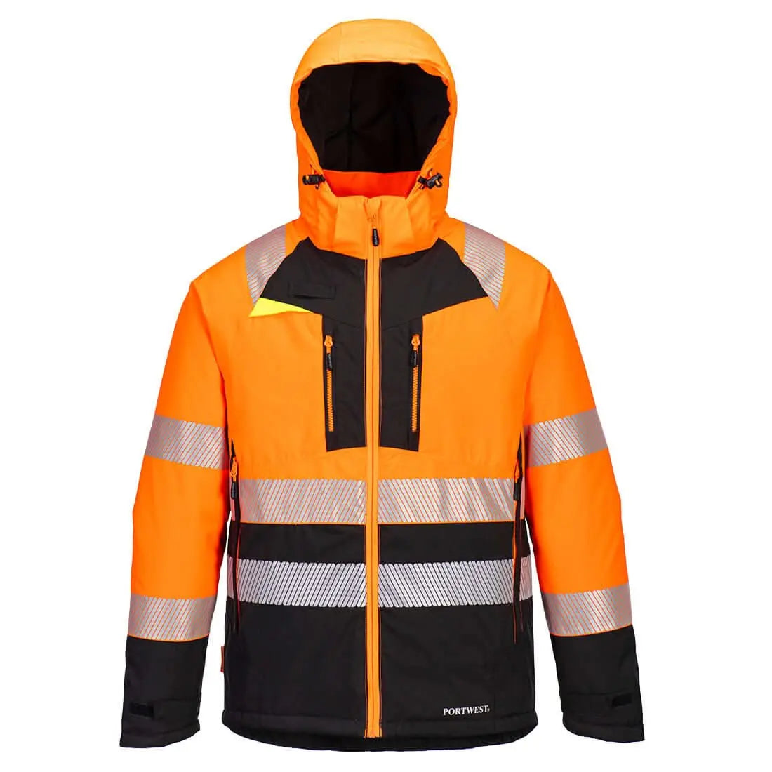 Dx4 Hi Vis Class 2 Winter Jacket Dx430 - Orange Black - Customisable Insulated Jackets