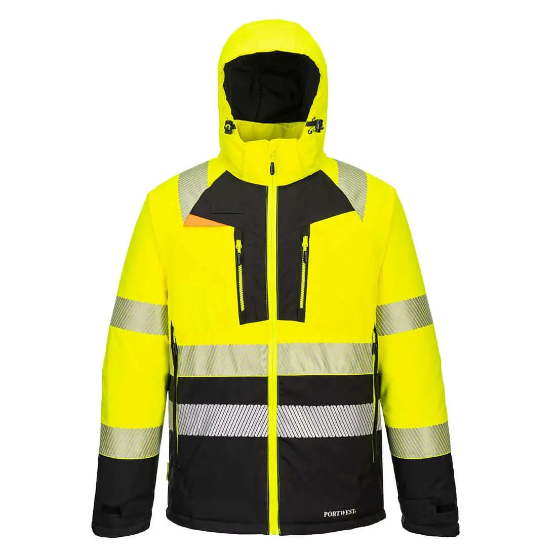 Dx4 Hi Vis Class 2 Winter Jacket Dx430 - Yellow Black - Customisable Insulated Jackets