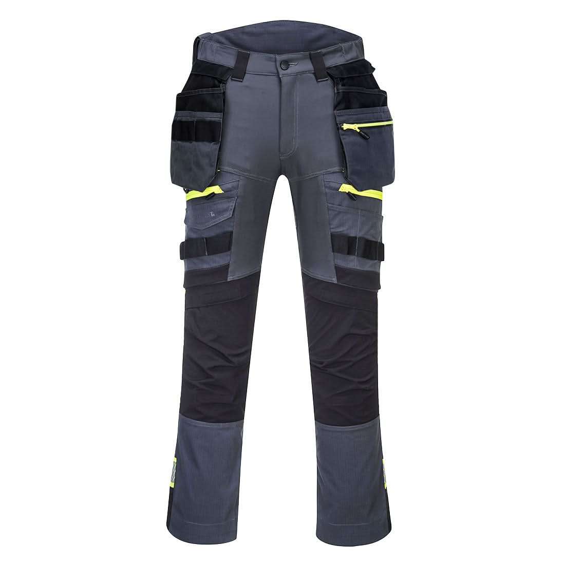 Portwest Dx4 Detachable Holster Pocket Trousers DX440 - Metal Grey - Customisable Trousers