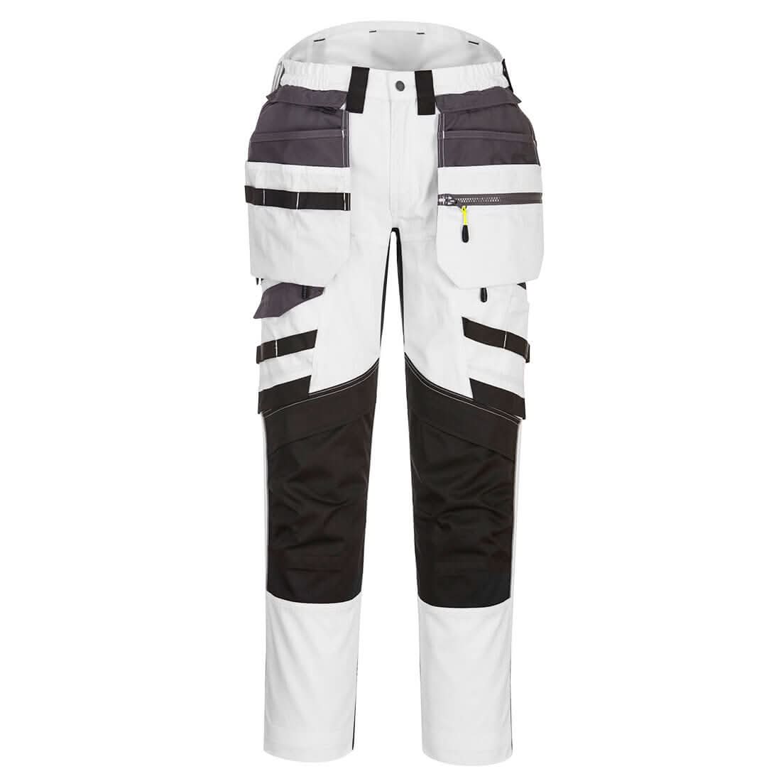 Portwest Dx4 Detachable Holster Pocket Trousers DX440 - White Grey - Customisable Trousers