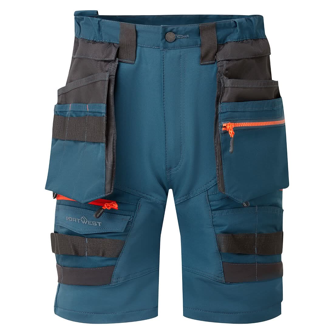 Portwest Dx4 Detachable Holster Pocket Shorts DX444 - Metro Blue - Customisable Shorts