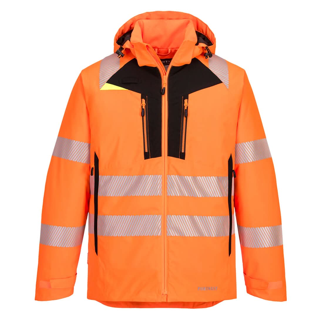 Portwest Dx4 Hi Vis Winter Jacket DX461 - Orange Black - Customisable Jackets
