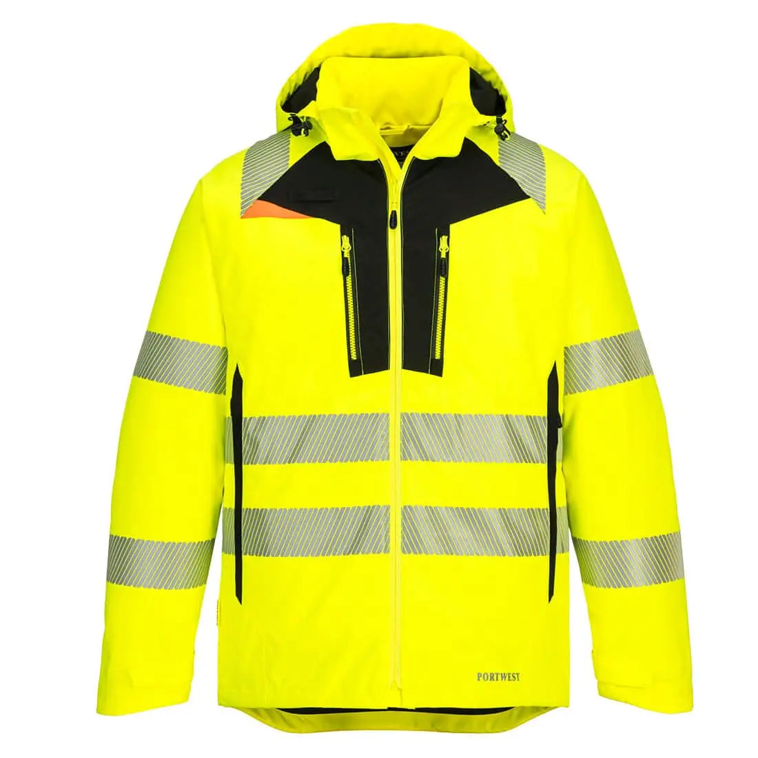 Dx4 Hi Vis Winter Jacket Dx461 - Yellow Black - Customisable Insulated Jackets