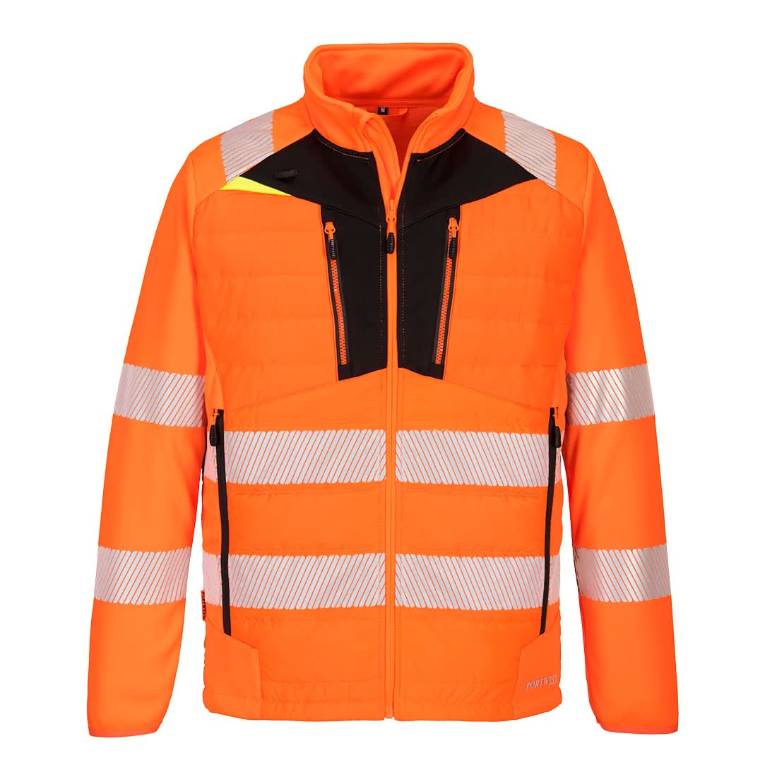Portwest Dx4 Hi Vis Hybrid Baffle Jacket DX473 - Orange Black - Customisable Jacket