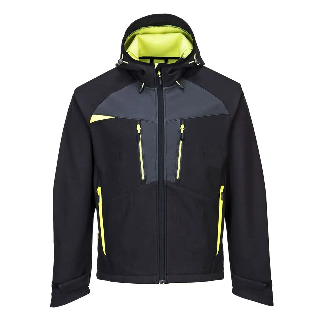 Dx4 Hooded Softshell (3 L) Dx474 - Black - Customisable Softshell Jackets