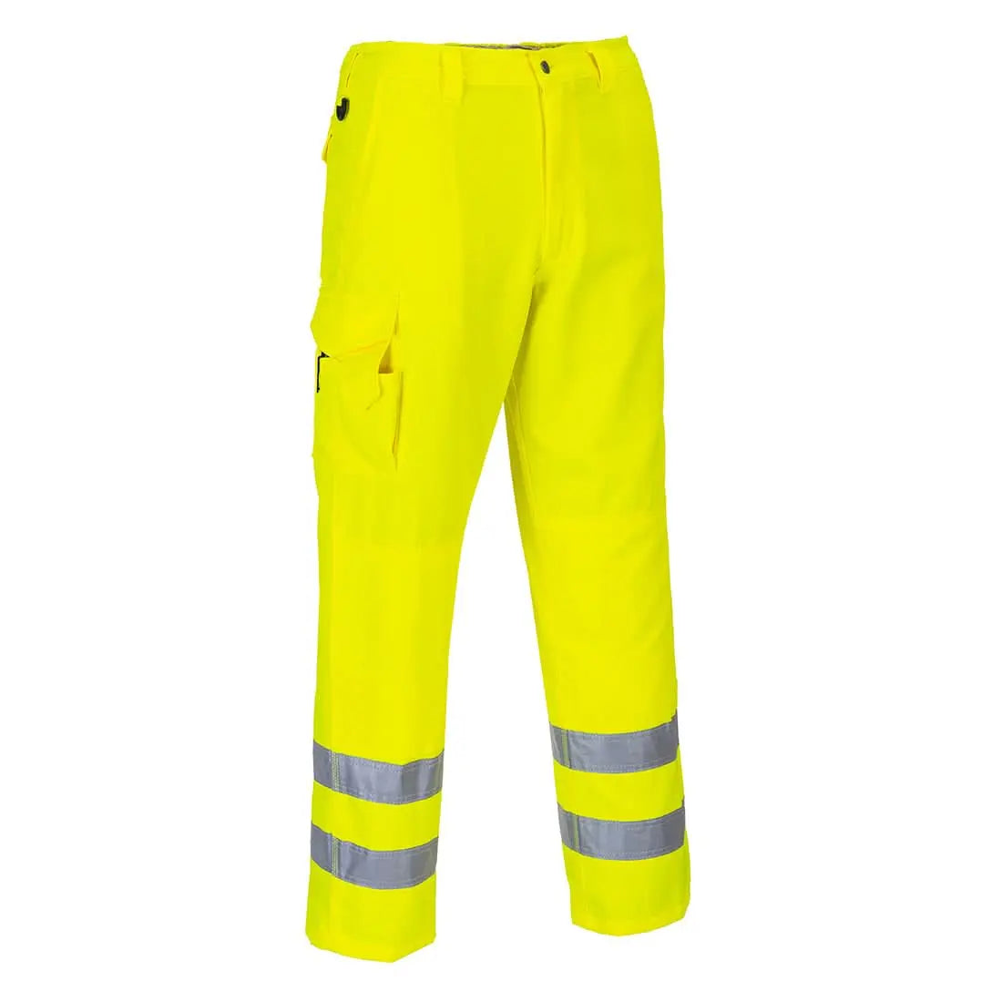 Hi Vis Work Trousers E046 - Yellow - Customisable Work Trousers