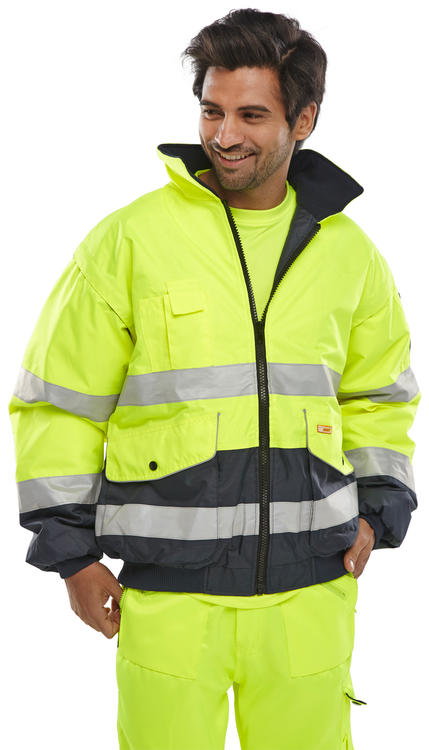 Beeswift Two Tone Hi Vis Europa Bomber Jacket - - Customisable Bomber Jackets