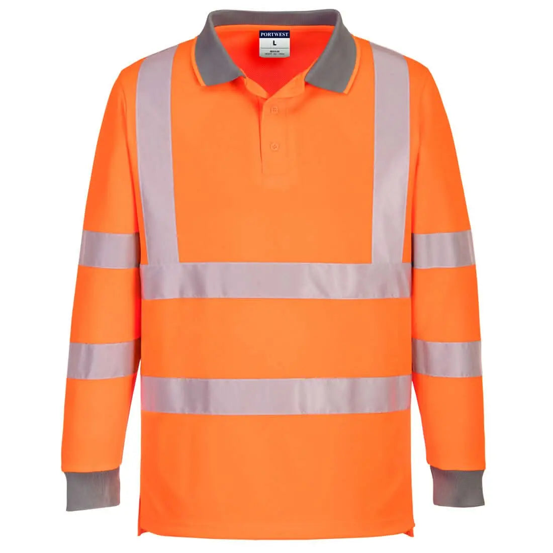 Eco Hi Vis Polo Shirt L/S (6 Pack) - Orange - Customisable Polo Shirts