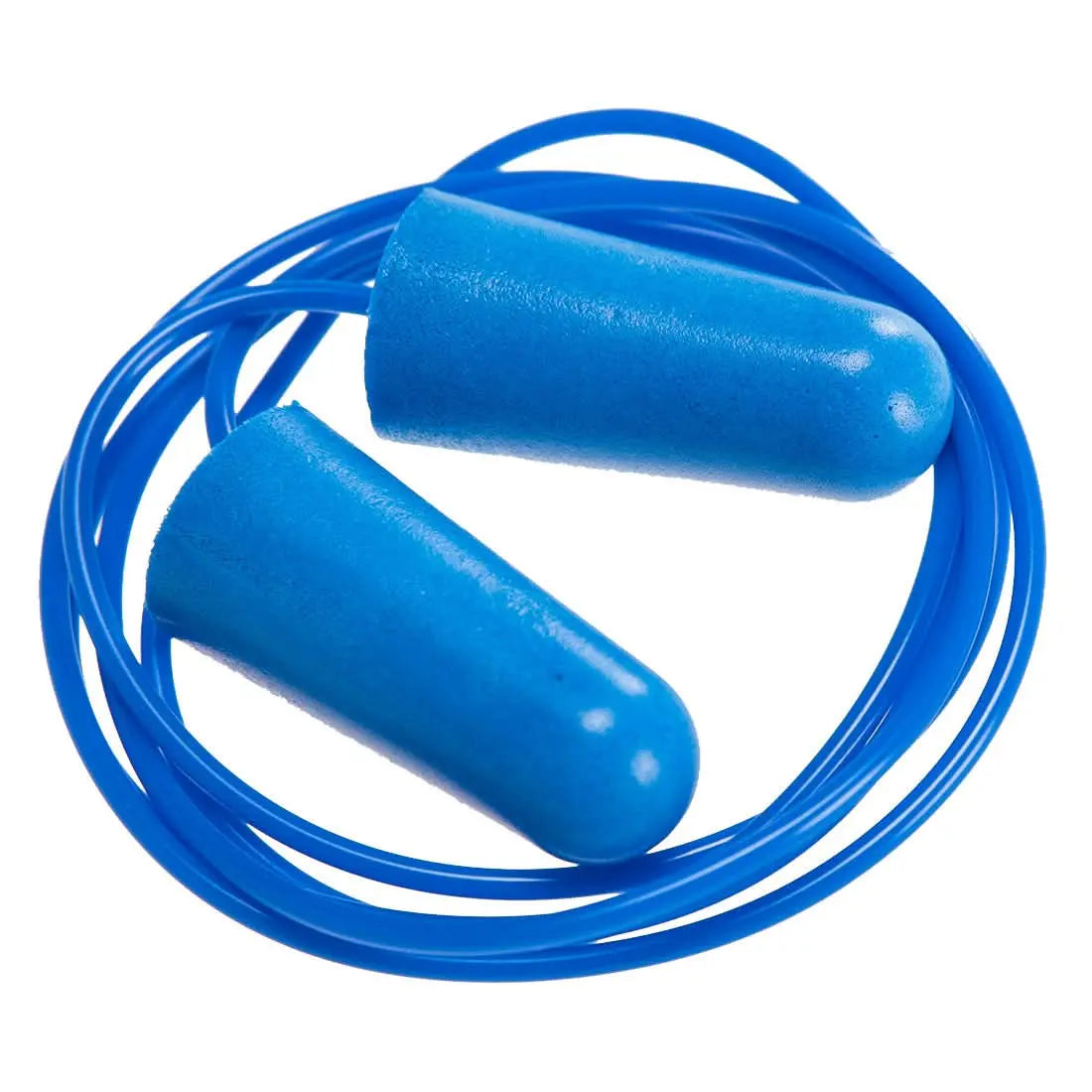 Detectable Corded Pu Ear Plugs (200 Pairs) Ep30 - Blue - Customisable Ear Plugs