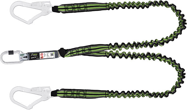 Kratos Mtr Lanyard Shock Absorber - Black Green 1.5M - Customisable Lanyards