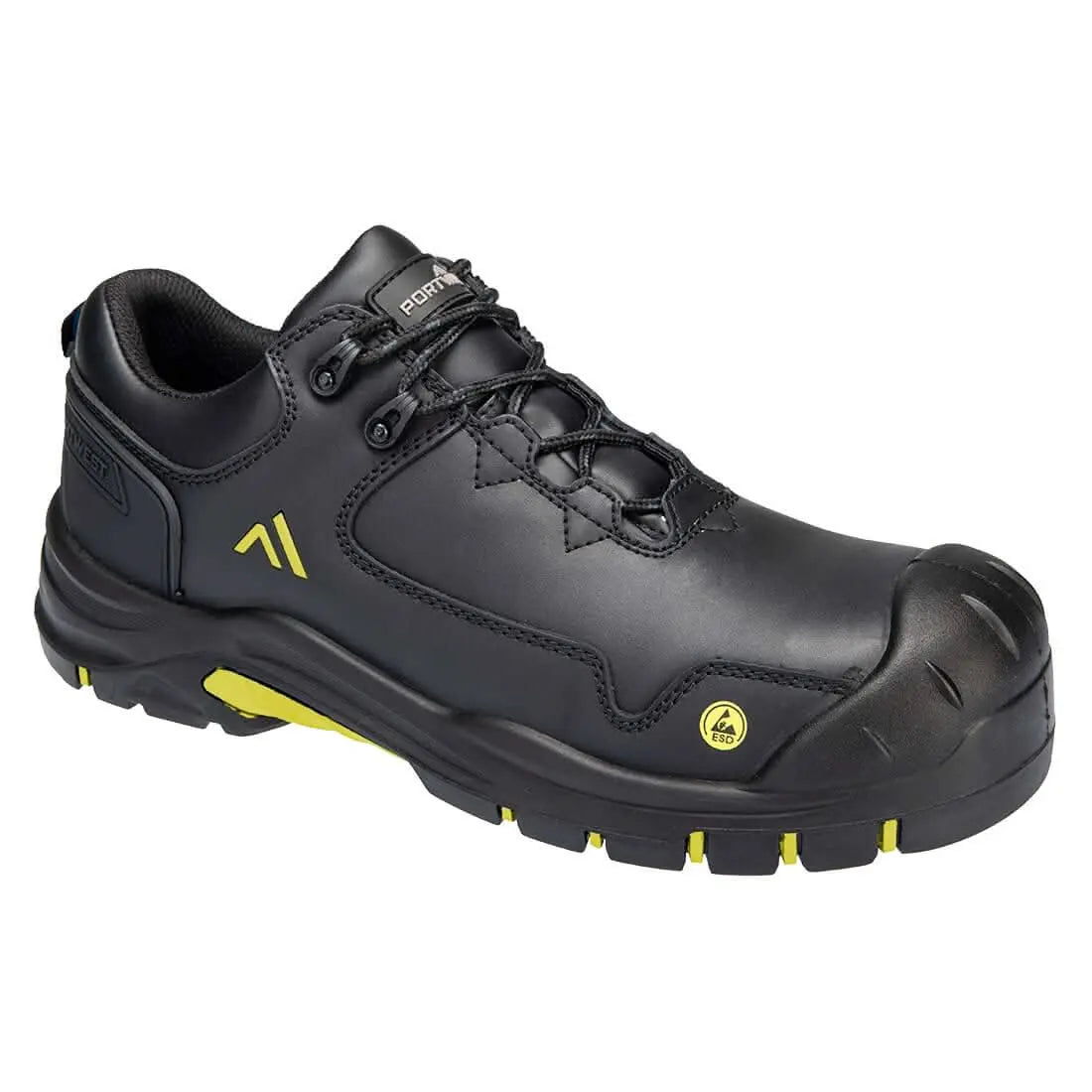 Composite Action Leather Low Shoe S3 S Esd Hro Sr Sc Fo Fc19 - Black Yellow - Customisable Shoes