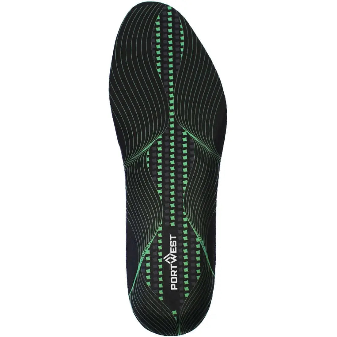 Gel Cushion & Arch Support Insole Fc82 - Black Green - Customisable Insoles