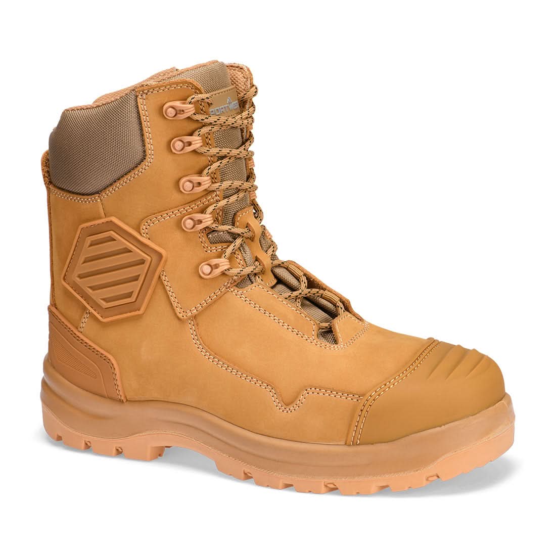 Portwest Composite Leather Shin Boot S3S HRO FO SC HI CI AN LG SR FD22 - Wheat - Customisable Boots