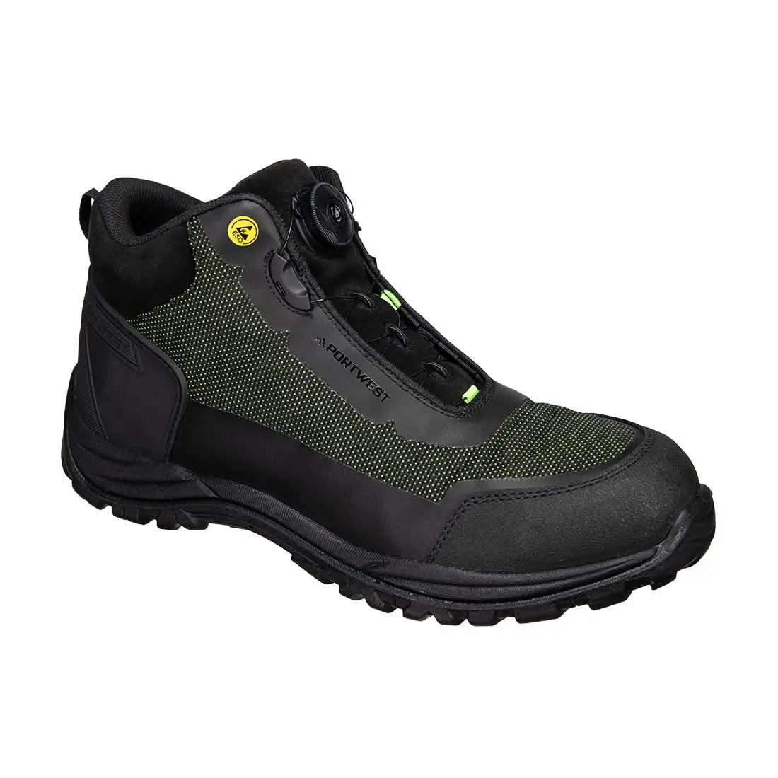 Composite Textile Mid Boot S3 S Esd Sr Fo Fe04 - Black Green - Customisable Boots