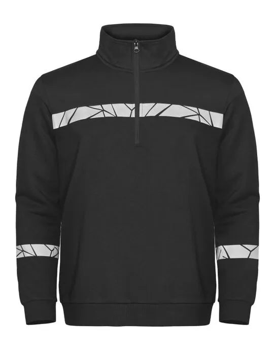 Pro-Job - Progression 7102 1/2 Zip Sweatshirt - Black Black - Customisable Workwear