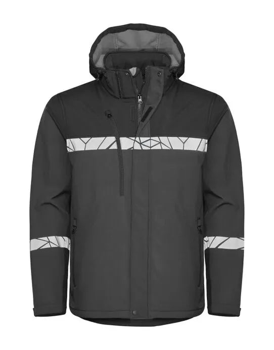 Pro-Job - Progression 7400 Softshell Jacket - Grey Black - Customisable Workwear