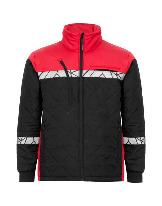 Pro-Job - Progression 7404 Light weight Jacket - Black Red - Customisable Workwear