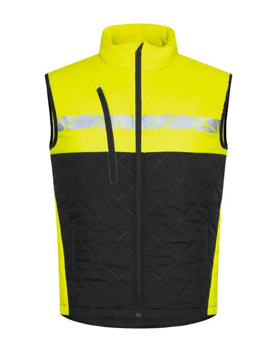 Pro-Job - Progression 7700 Vest - Black Yellow - Customisable Workwear
