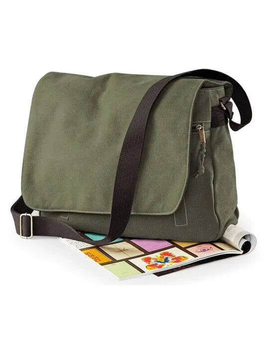Quadra Vintage Canvas Despatch Bag qd610