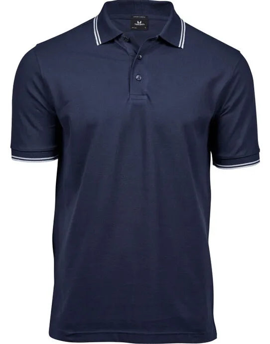 Tee Jays Mens Luxury Stripe Stretch Polo TJ1407