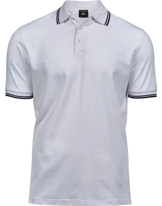 Tee Jays Mens Luxury Stripe Stretch Polo TJ1407