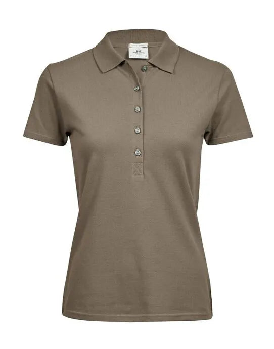 Ladies Luxury Stretch Polo Tj145 - Clay 2XL - Customisable POLO SHIRTS