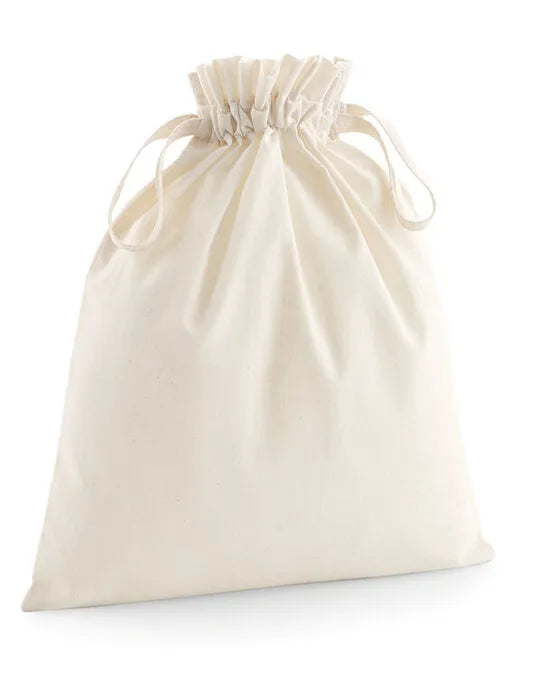 Westford Mill Soft Cotton Drawcord Bag w118