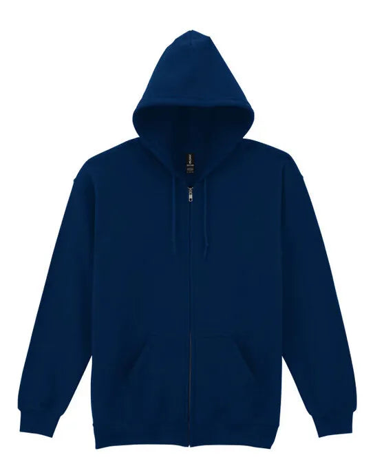 Gildan Heavy Blend Adult Zip Hood Sweat - Navy Blue - 18600