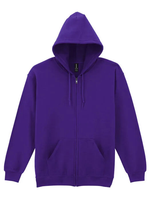 Gildan Heavy Blend Adult Zip Hood Sweat - Purple - 18600