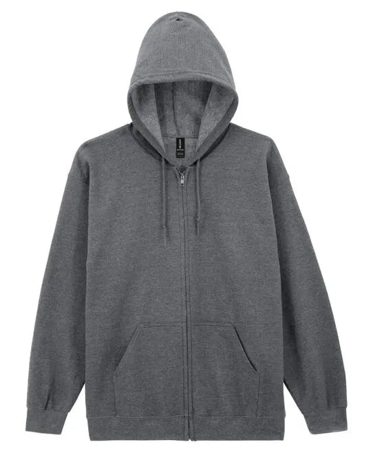 Gildan Heavy Blend Adult Zip Hood Sweat - Graphite Heather - 18600