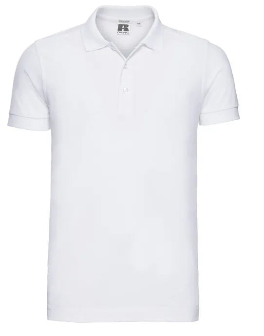 Russell Collection Russell Mens Fitted Stretch Polo 566M