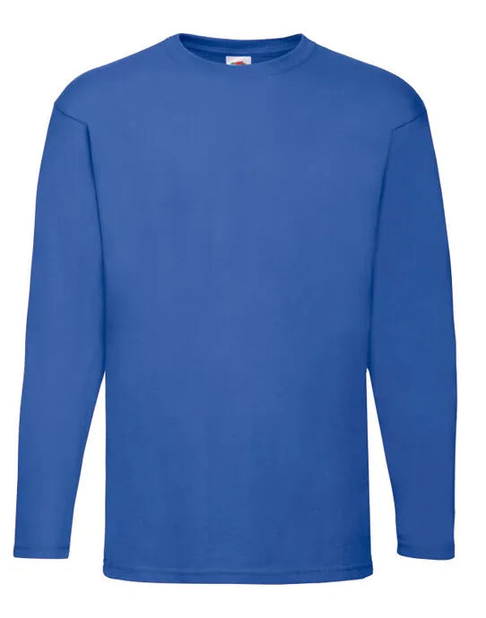 Mens Valueweight Long Sleeve T 61038 - Royal - Customisable T-Shirt