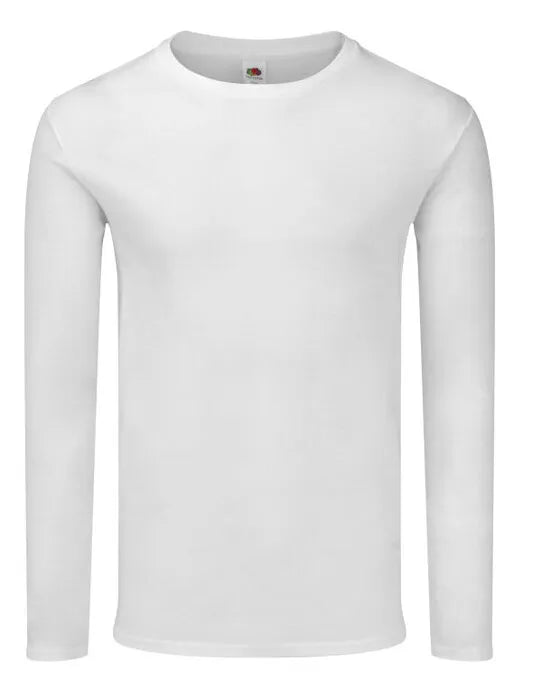 Iconic 150 Long Sleeve T 61446 - White - Customisable T-Shirt