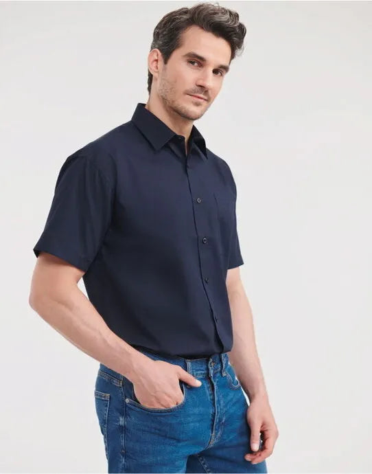 Russell Collection Men SS Classic Poplin 935M