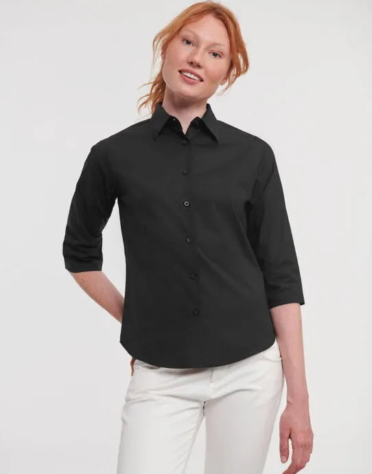 Russell Collection Lady 3/4 Stretch Shrt 946F