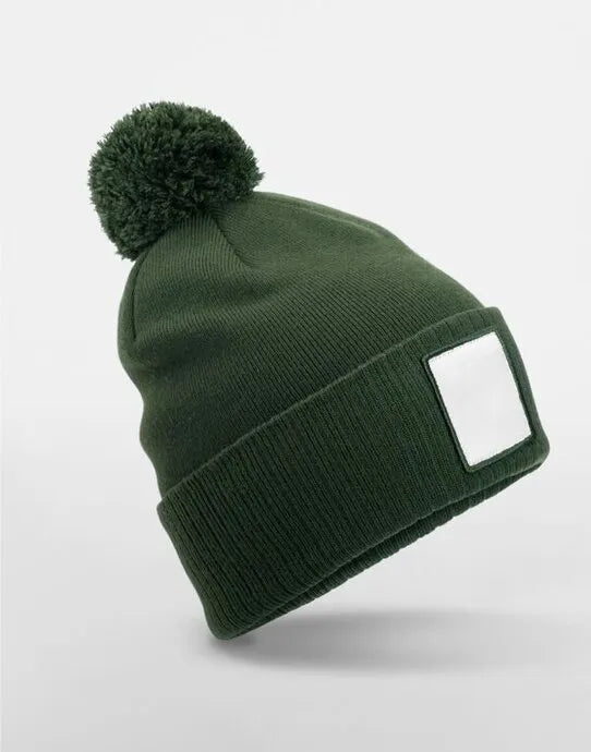 Beechfield Appliqué Patch Pom Beanie B338R