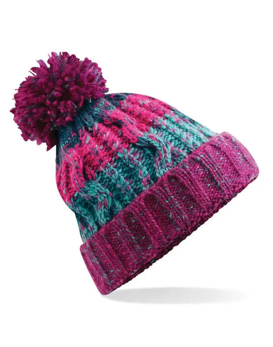 Beechfield Corkscrew Pom Pom Beanie B486