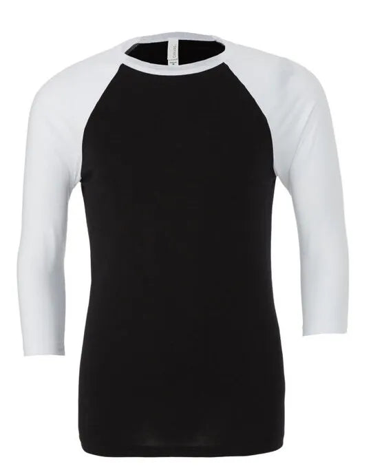 Bella Canvas Unisex 3/4 Sleeve Baseball Tee CA3200