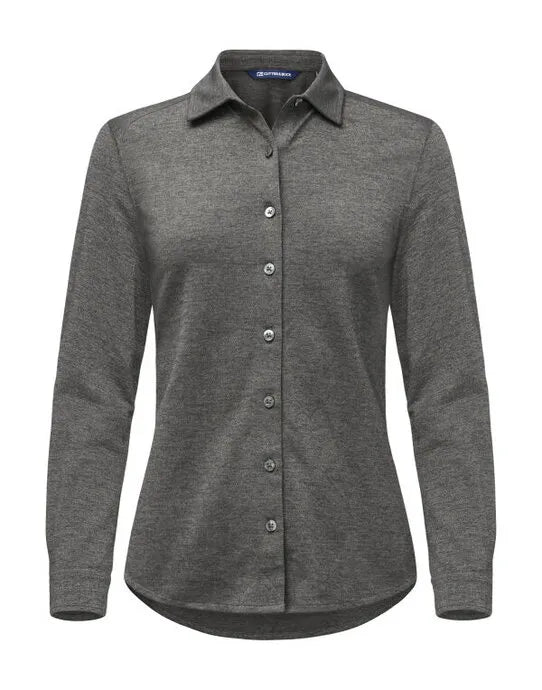 Cutter & Buck - Advantage Shirt Women - Anthracite Melange - Customisable Shirts & Blouses
