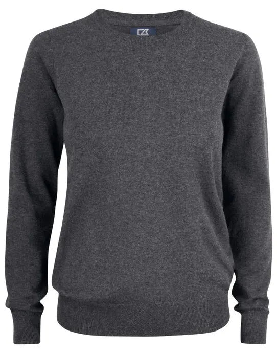 Cutter & Buck - Oakville Crewneck Women - Anthracite Melange - Customisable Knitwear