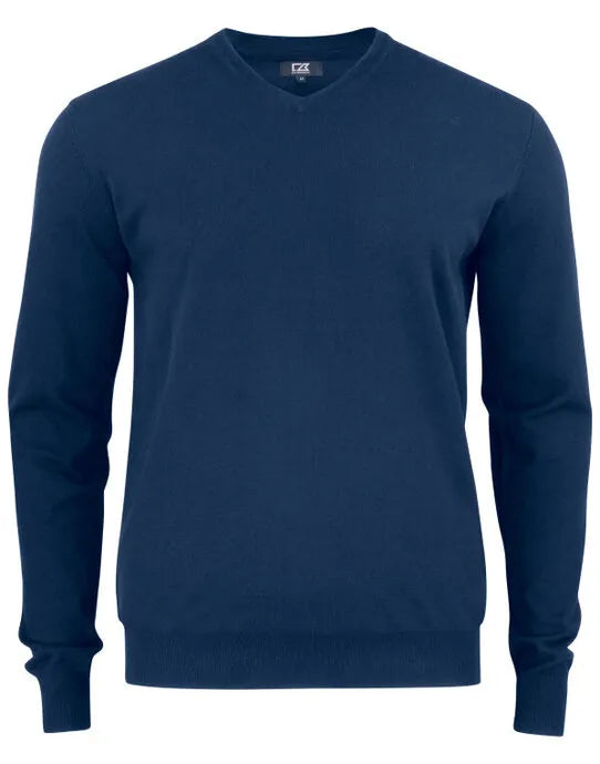 Cutter & Buck - Oakville V-neck Men - Dark Navy - Customisable Knitwear