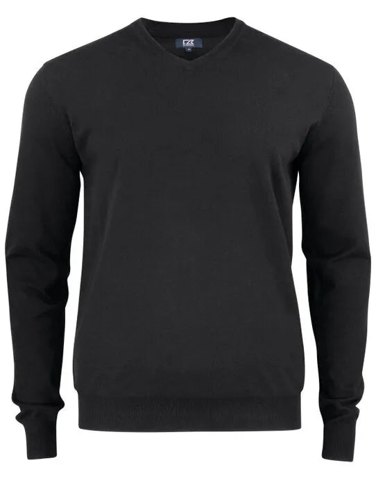 Cutter & Buck - Oakville V-neck Men - Black - Customisable Knitwear