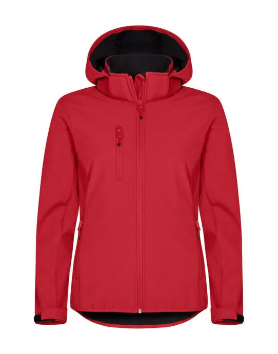 Clique - Ladies Classic Softshell Hoody - Red - Customisable OUTERWEAR