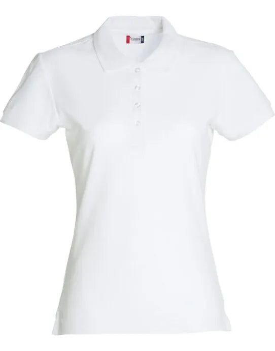 Clique - Ladies Basic Polo - White - Customisable POLO SHIRTS