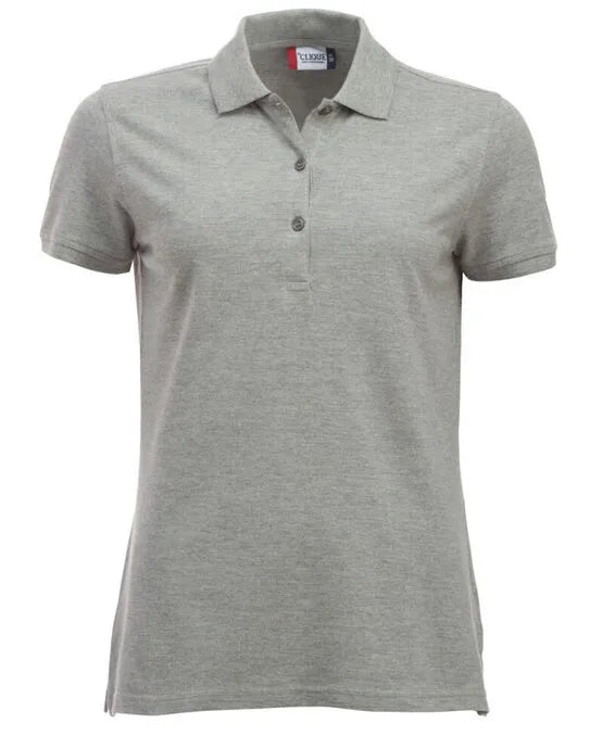 Clique - Short Sleeve Classic Marion - Grey Melange - Customisable POLO SHIRTS
