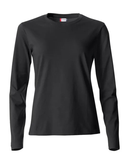 CLIQUE - Ladies L/S Basic-T - Black - Customisable T-Shirt