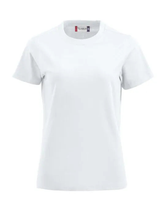 Clique - Ladies Premium-T - White - Customisable T-Shirt