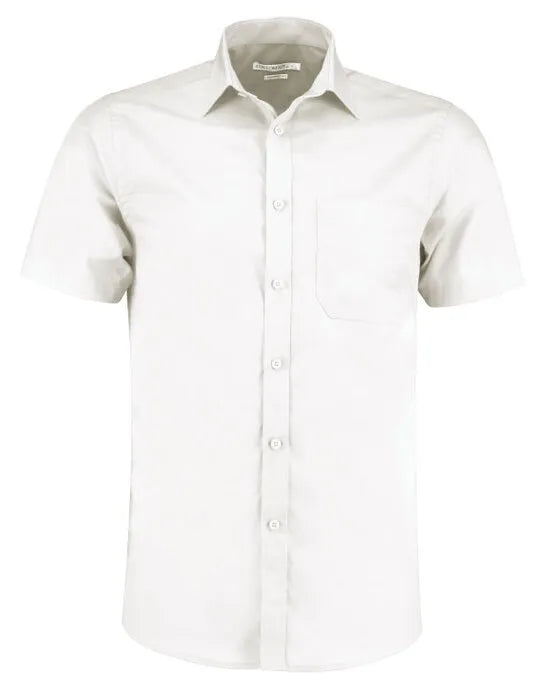 Kustom Kit Mens SS Tailored Poplin Shirt KK141